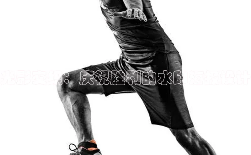 光影交织：庆祝胜利的水印海报设计